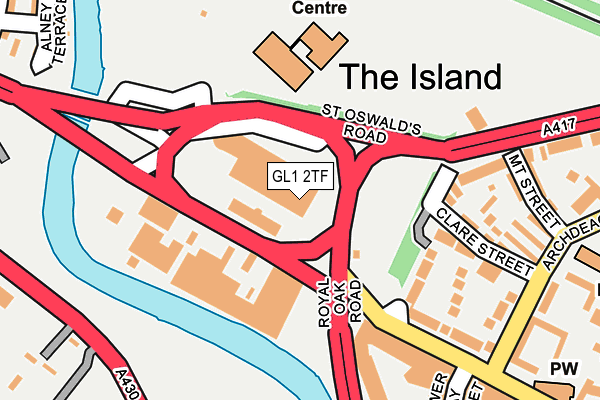 GL1 2TF map - OS OpenMap – Local (Ordnance Survey)