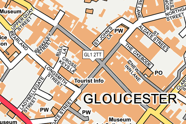 GL1 2TT map - OS OpenMap – Local (Ordnance Survey)