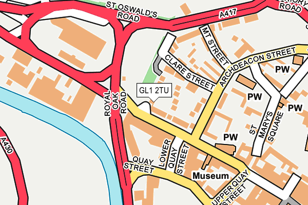 GL1 2TU map - OS OpenMap – Local (Ordnance Survey)