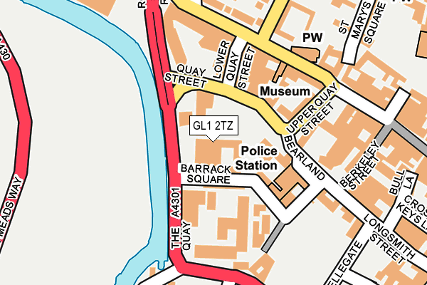 GL1 2TZ map - OS OpenMap – Local (Ordnance Survey)