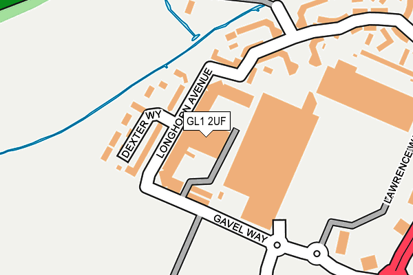 GL1 2UF map - OS OpenMap – Local (Ordnance Survey)