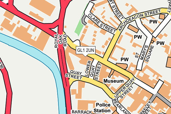 GL1 2UN map - OS OpenMap – Local (Ordnance Survey)