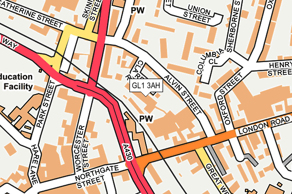 GL1 3AH map - OS OpenMap – Local (Ordnance Survey)