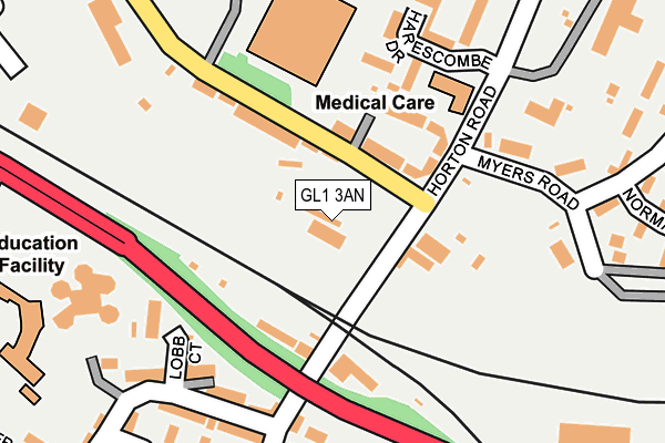 GL1 3AN map - OS OpenMap – Local (Ordnance Survey)