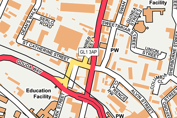 GL1 3AP map - OS OpenMap – Local (Ordnance Survey)