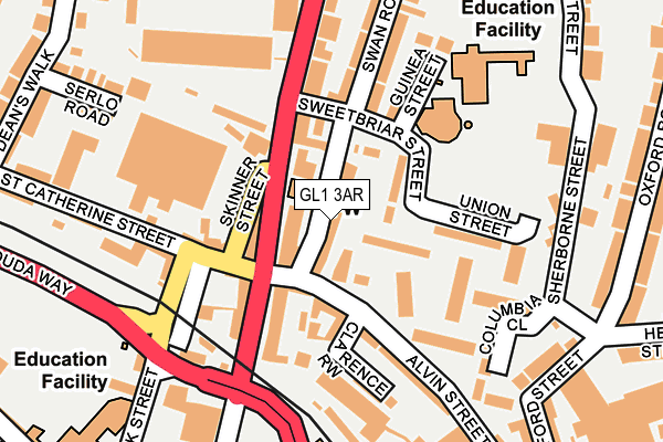 GL1 3AR map - OS OpenMap – Local (Ordnance Survey)