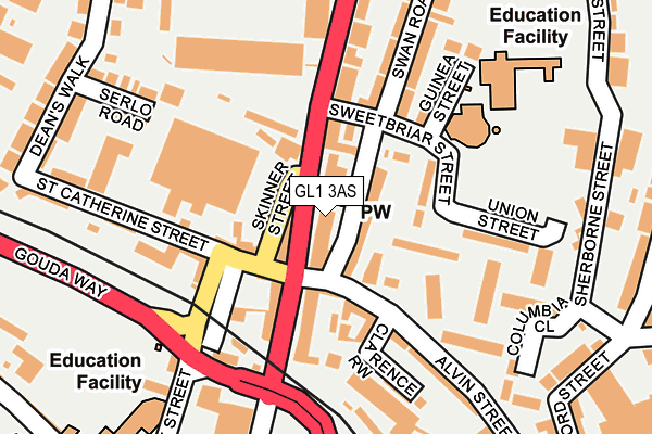 GL1 3AS map - OS OpenMap – Local (Ordnance Survey)