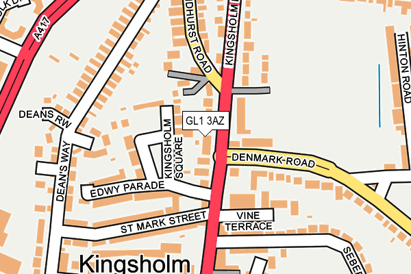 GL1 3AZ map - OS OpenMap – Local (Ordnance Survey)