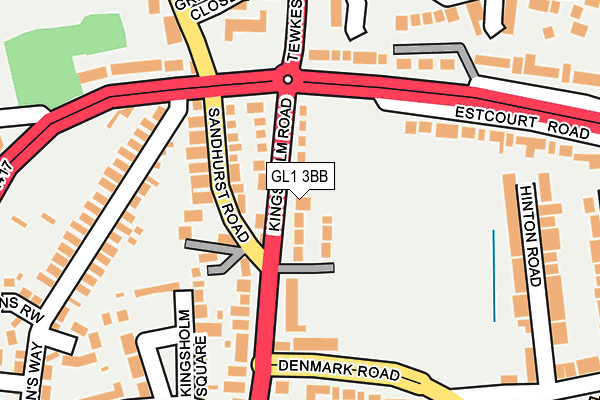 GL1 3BB map - OS OpenMap – Local (Ordnance Survey)