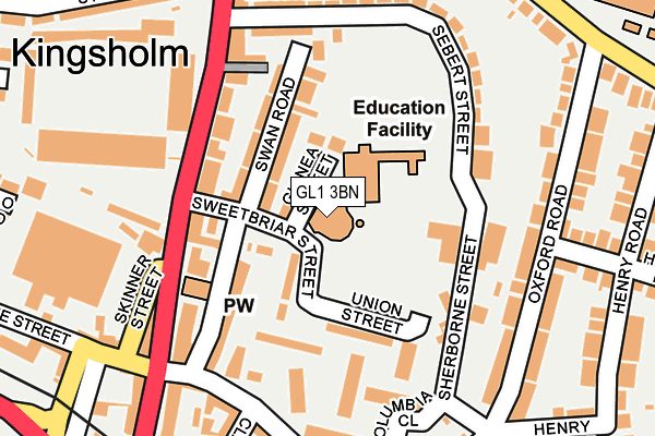 GL1 3BN map - OS OpenMap – Local (Ordnance Survey)