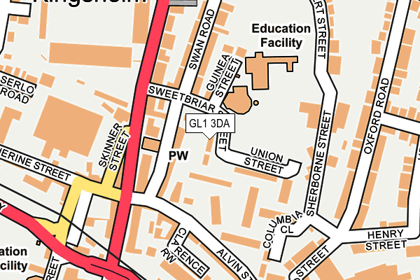 GL1 3DA map - OS OpenMap – Local (Ordnance Survey)