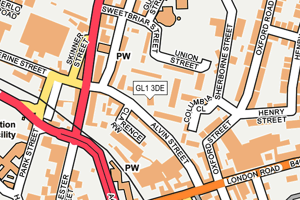 GL1 3DE map - OS OpenMap – Local (Ordnance Survey)