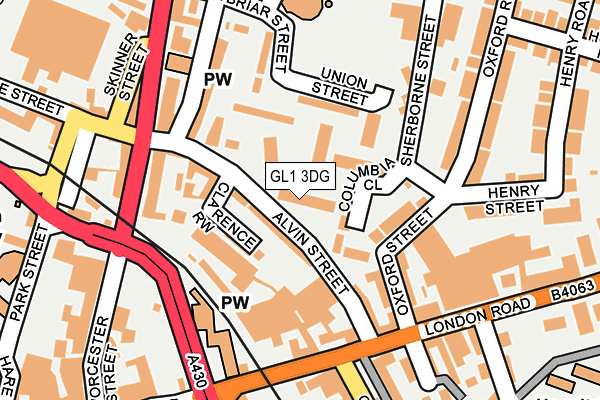 GL1 3DG map - OS OpenMap – Local (Ordnance Survey)