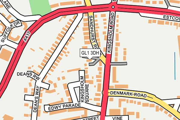 GL1 3DH map - OS OpenMap – Local (Ordnance Survey)