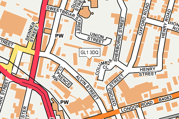 GL1 3DQ map - OS OpenMap – Local (Ordnance Survey)