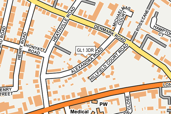 GL1 3DR map - OS OpenMap – Local (Ordnance Survey)