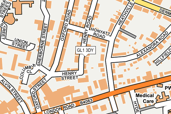 GL1 3DY map - OS OpenMap – Local (Ordnance Survey)