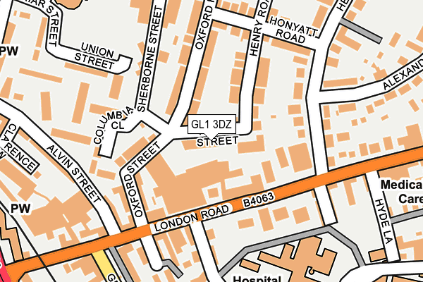 GL1 3DZ map - OS OpenMap – Local (Ordnance Survey)