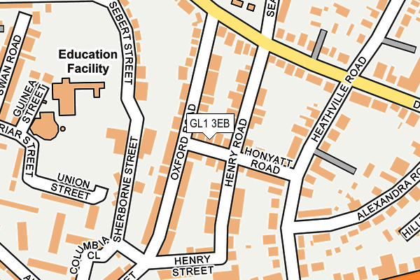 GL1 3EB map - OS OpenMap – Local (Ordnance Survey)