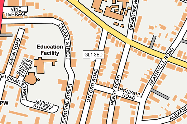 GL1 3ED map - OS OpenMap – Local (Ordnance Survey)