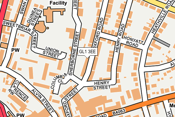 GL1 3EE map - OS OpenMap – Local (Ordnance Survey)