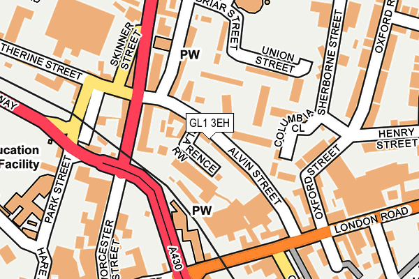 GL1 3EH map - OS OpenMap – Local (Ordnance Survey)