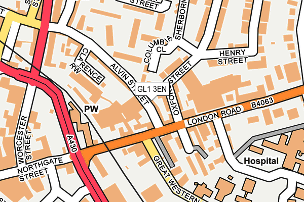 GL1 3EN map - OS OpenMap – Local (Ordnance Survey)