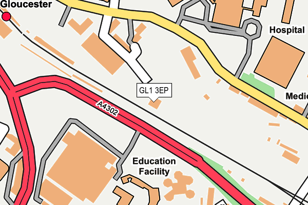GL1 3EP map - OS OpenMap – Local (Ordnance Survey)