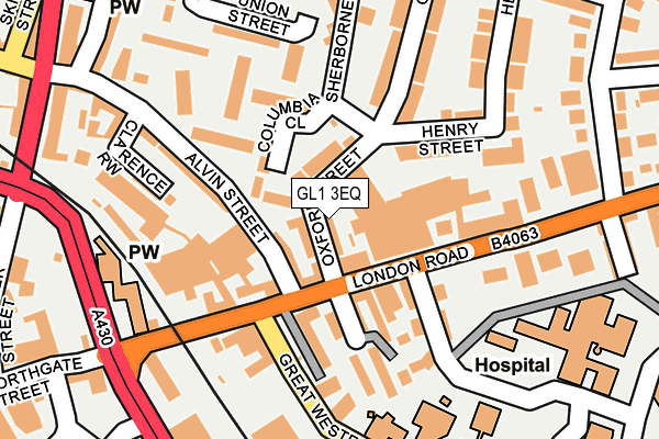 GL1 3EQ map - OS OpenMap – Local (Ordnance Survey)