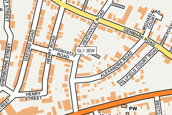 GL1 3EW map - OS OpenMap – Local (Ordnance Survey)