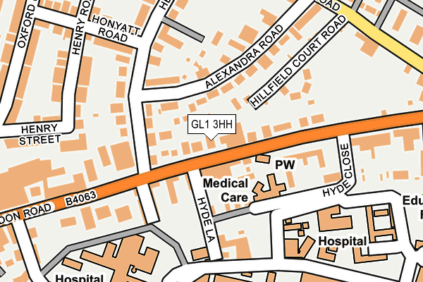 GL1 3HH map - OS OpenMap – Local (Ordnance Survey)