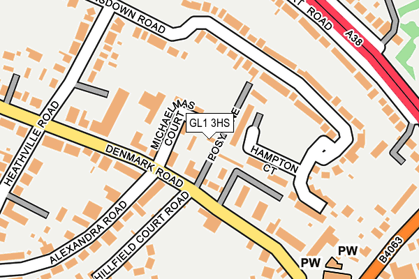 GL1 3HS map - OS OpenMap – Local (Ordnance Survey)