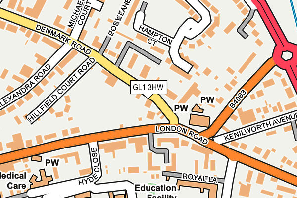 GL1 3HW map - OS OpenMap – Local (Ordnance Survey)