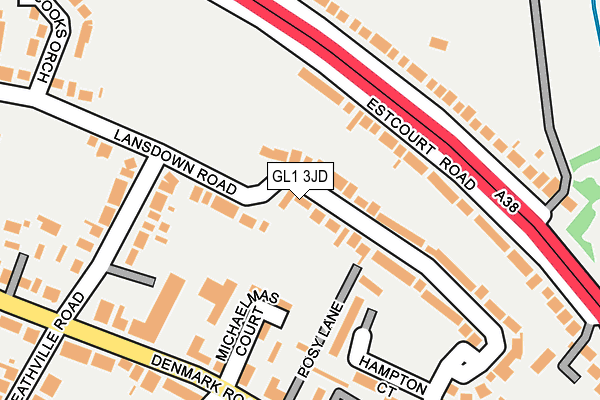 GL1 3JD map - OS OpenMap – Local (Ordnance Survey)
