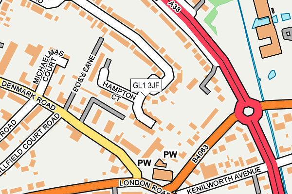 GL1 3JF map - OS OpenMap – Local (Ordnance Survey)