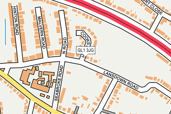GL1 3JG map - OS OpenMap – Local (Ordnance Survey)