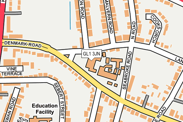 GL1 3JN map - OS OpenMap – Local (Ordnance Survey)
