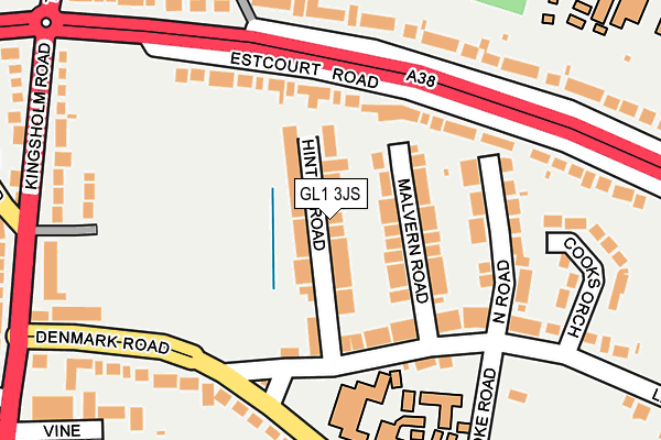 GL1 3JS map - OS OpenMap – Local (Ordnance Survey)