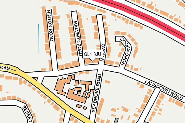 GL1 3JU map - OS OpenMap – Local (Ordnance Survey)