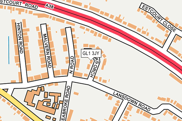 GL1 3JY map - OS OpenMap – Local (Ordnance Survey)