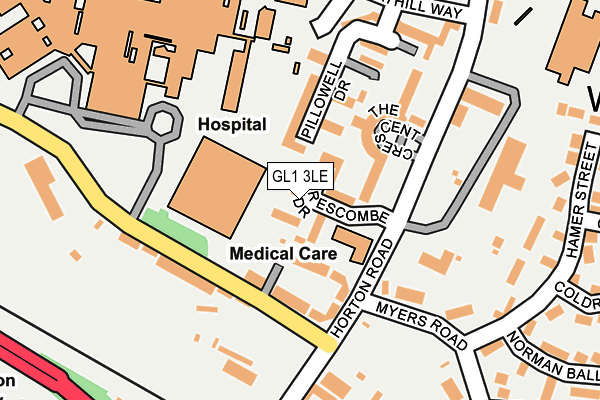 GL1 3LE map - OS OpenMap – Local (Ordnance Survey)