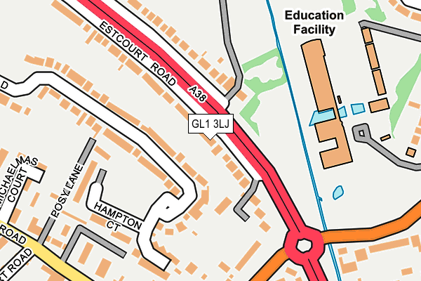 GL1 3LJ map - OS OpenMap – Local (Ordnance Survey)