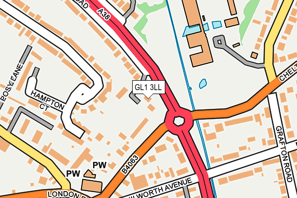 GL1 3LL map - OS OpenMap – Local (Ordnance Survey)