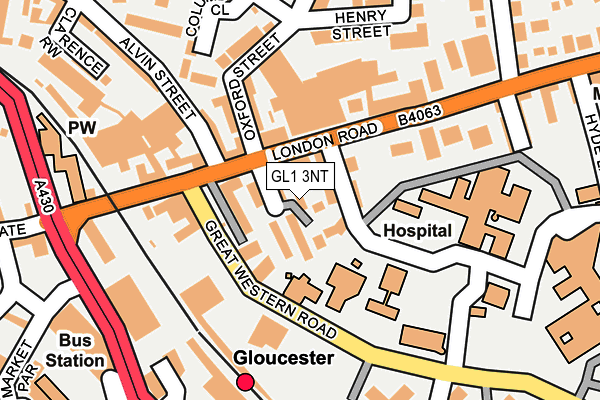 GL1 3NT map - OS OpenMap – Local (Ordnance Survey)