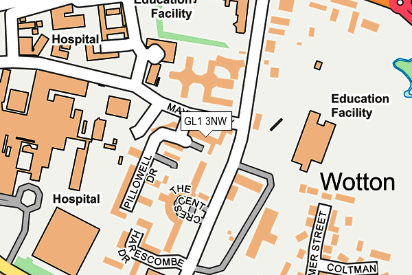 GL1 3NW map - OS OpenMap – Local (Ordnance Survey)