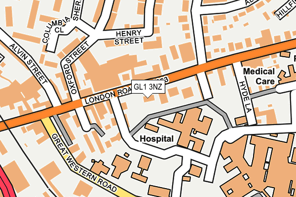 GL1 3NZ map - OS OpenMap – Local (Ordnance Survey)