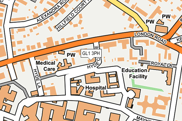 GL1 3PH map - OS OpenMap – Local (Ordnance Survey)