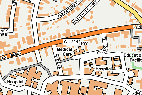 GL1 3PN map - OS OpenMap – Local (Ordnance Survey)