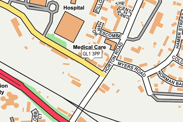 GL1 3PP map - OS OpenMap – Local (Ordnance Survey)