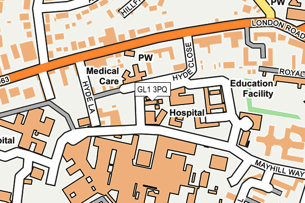 GL1 3PQ map - OS OpenMap – Local (Ordnance Survey)